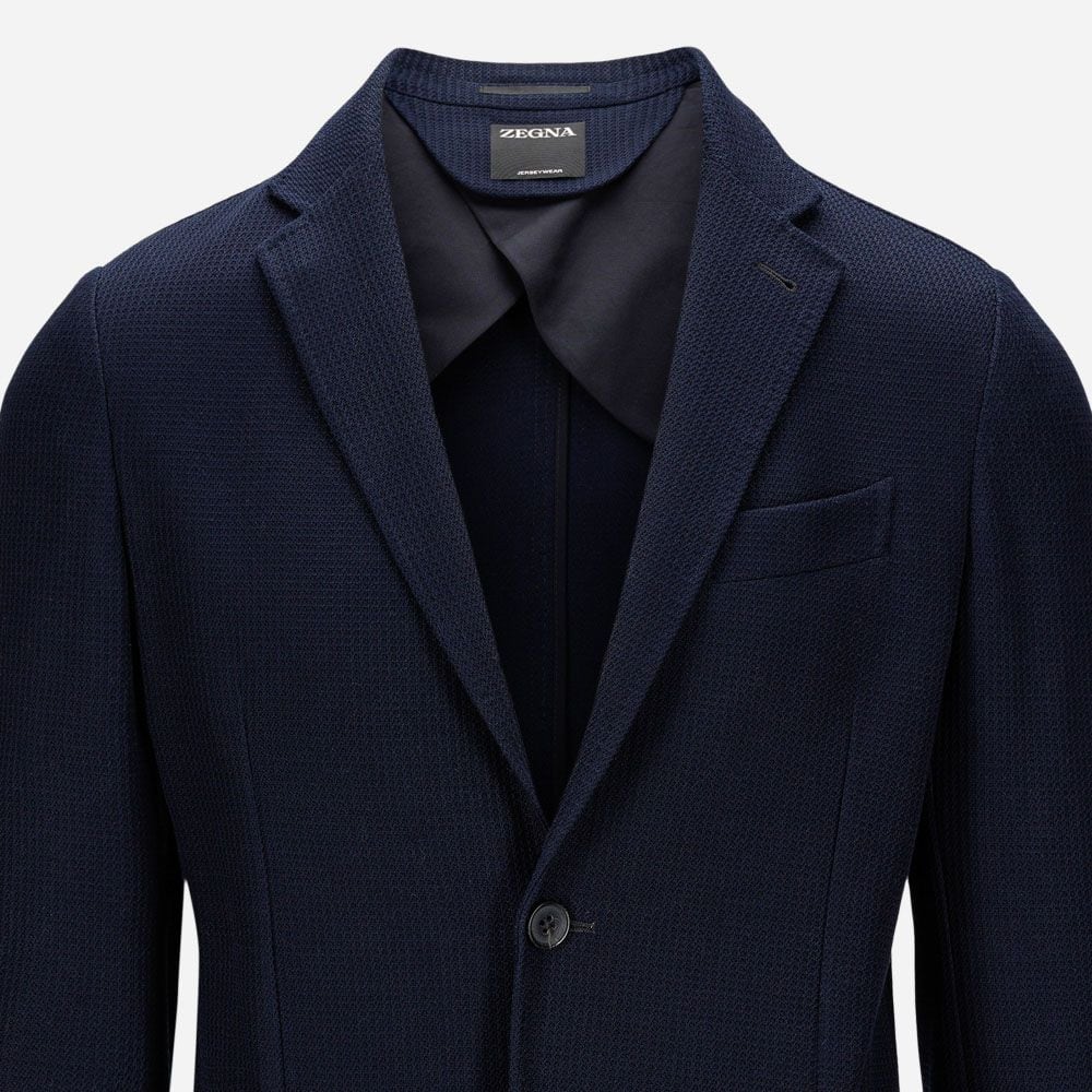Cotton Blazer - Navy