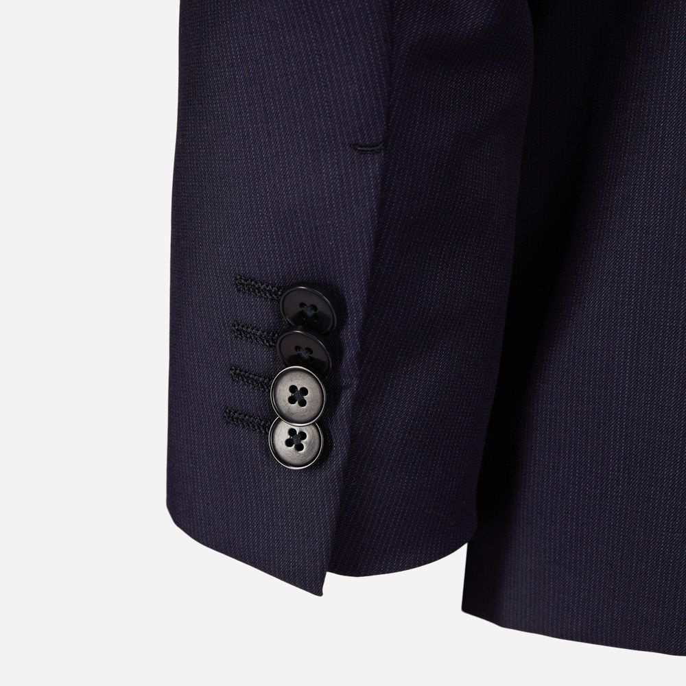 2 Pieces Suit Striped - Navy Solid