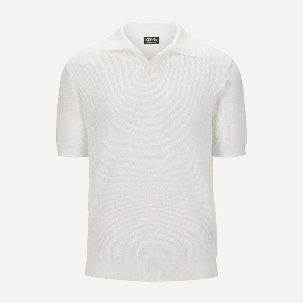Premium Cotton Polo Shirt - Natural