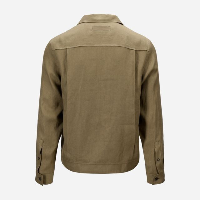 Linen Overshirt - Medium Green