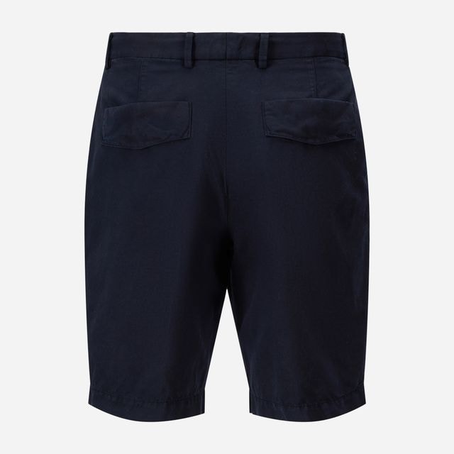 Cotton-Linen Bermuda - Navy