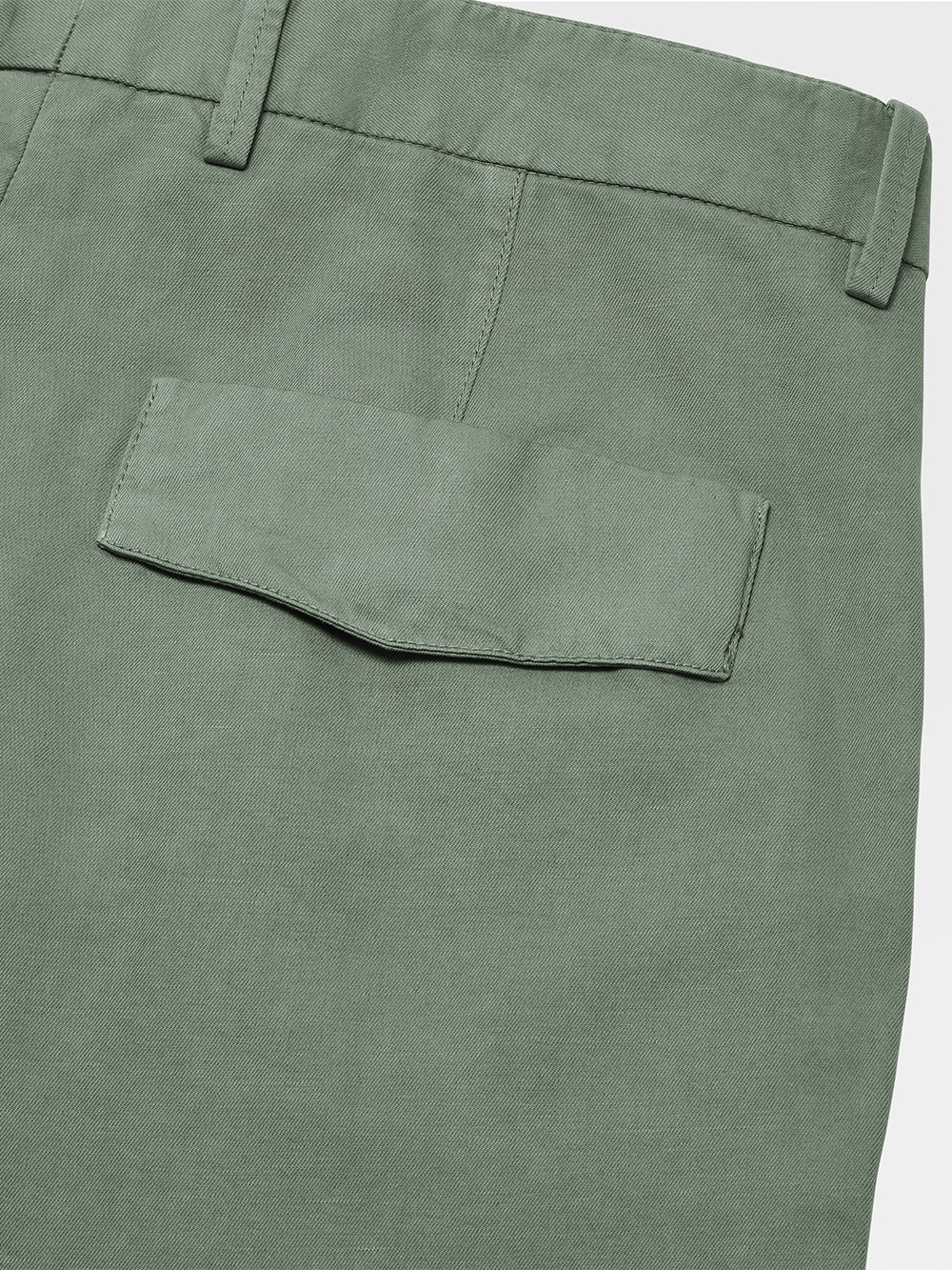 Cotton-Linen Bermuda - Green