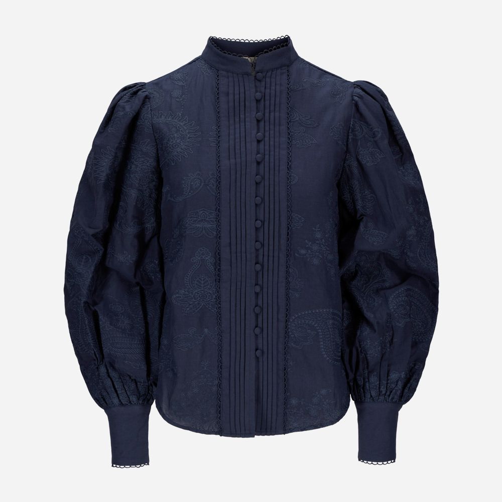 Amora Blouse - Indigo