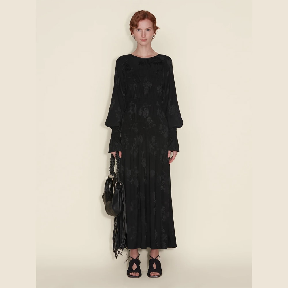 Lofta Jaquard Dress - Black