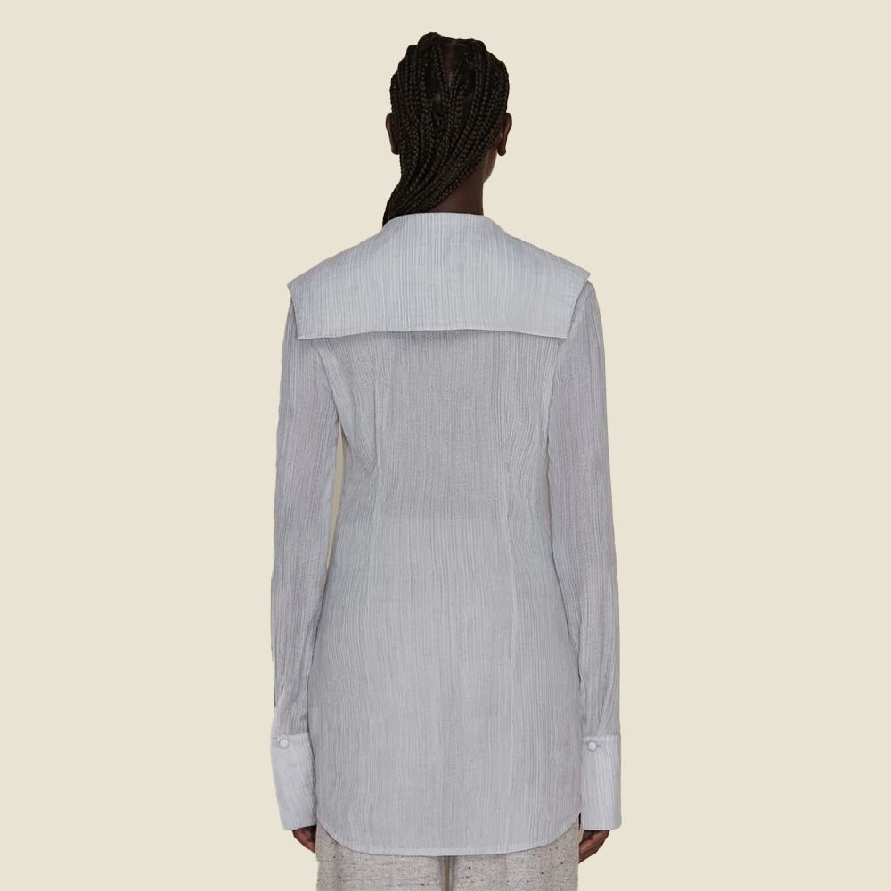 Youbin Pleat Shirt - Lt Blue