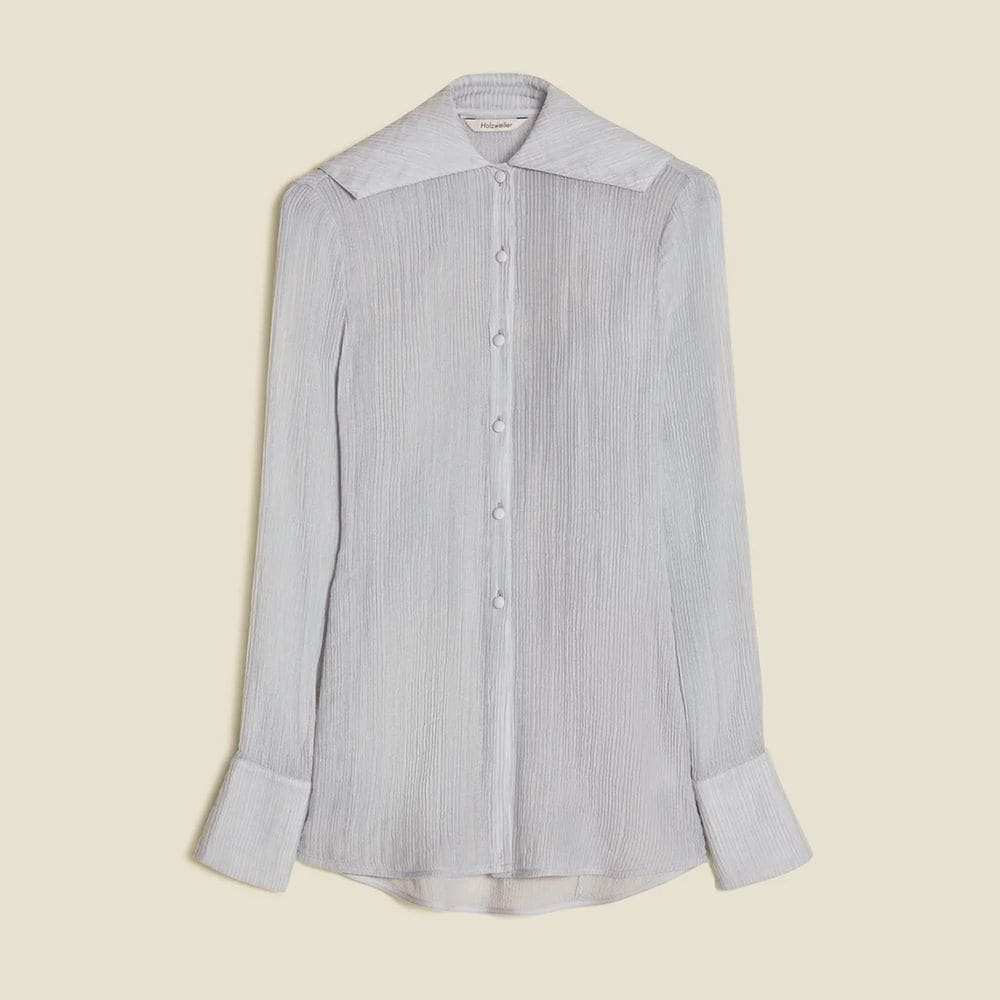 Youbin Pleat Shirt - Lt Blue