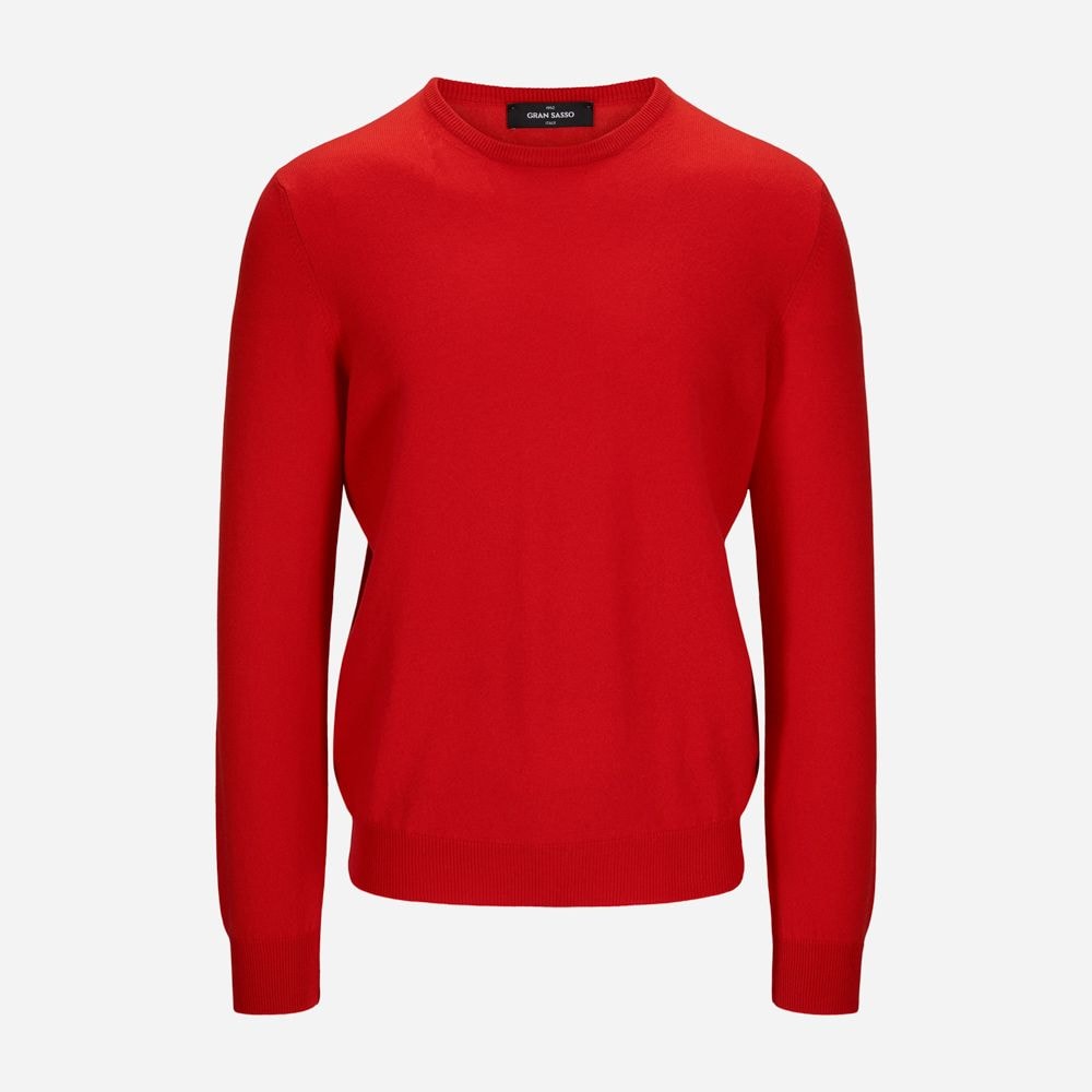 Crew Neck Cashmere - Orange