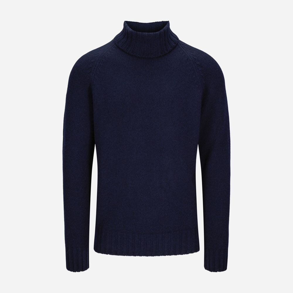 Turtle Neck Eco Cashmere - Navy