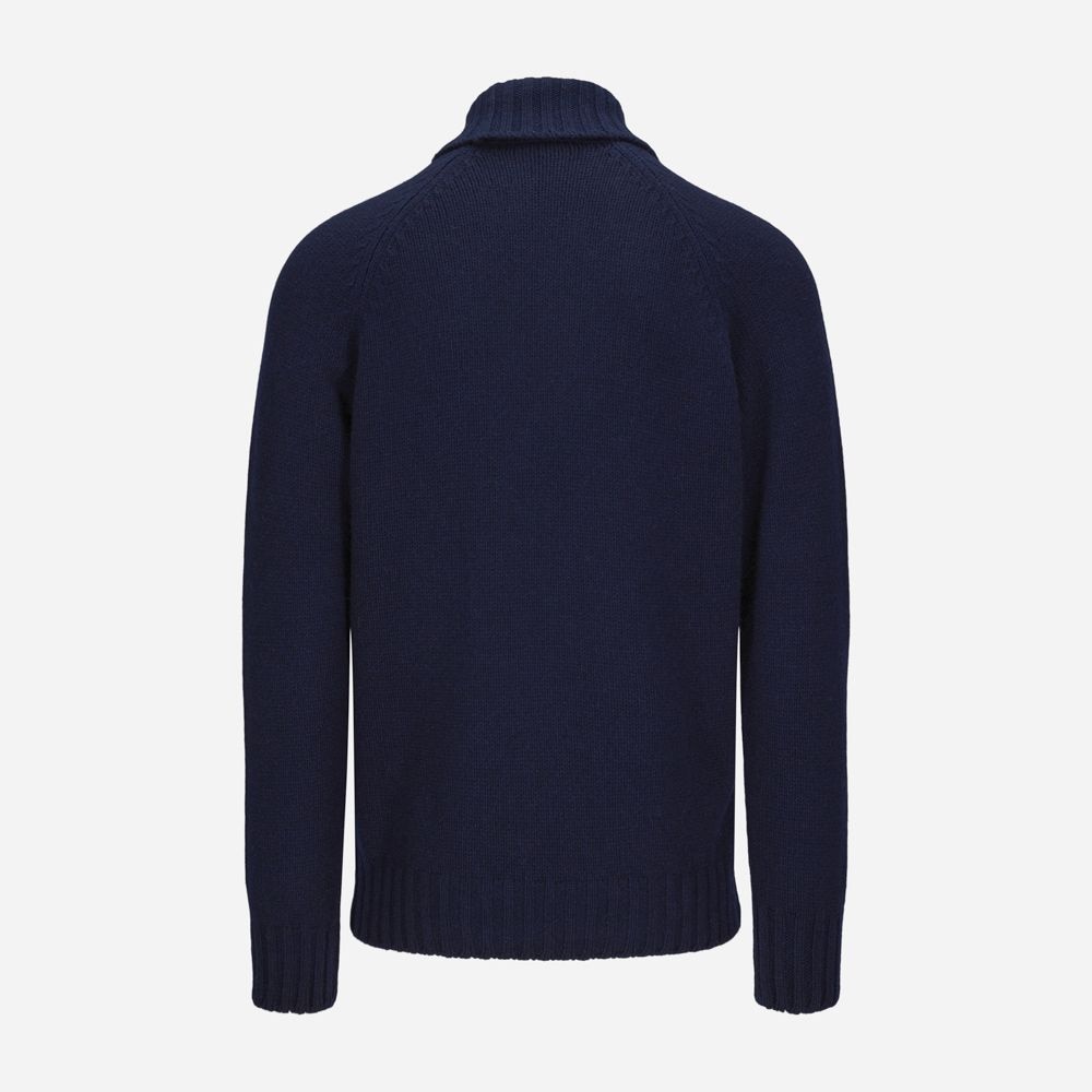 Turtle Neck Eco Cashmere - Navy