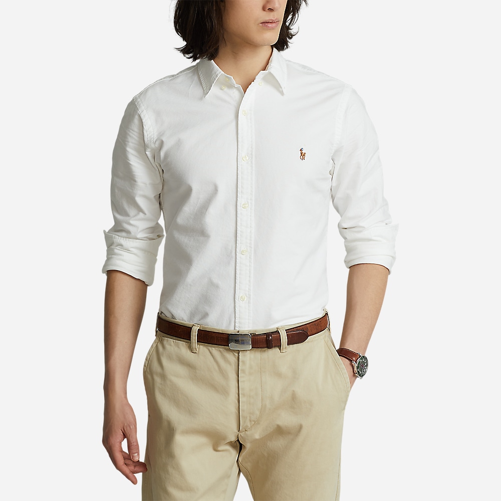 Slim Fit Oxford Shirt - White