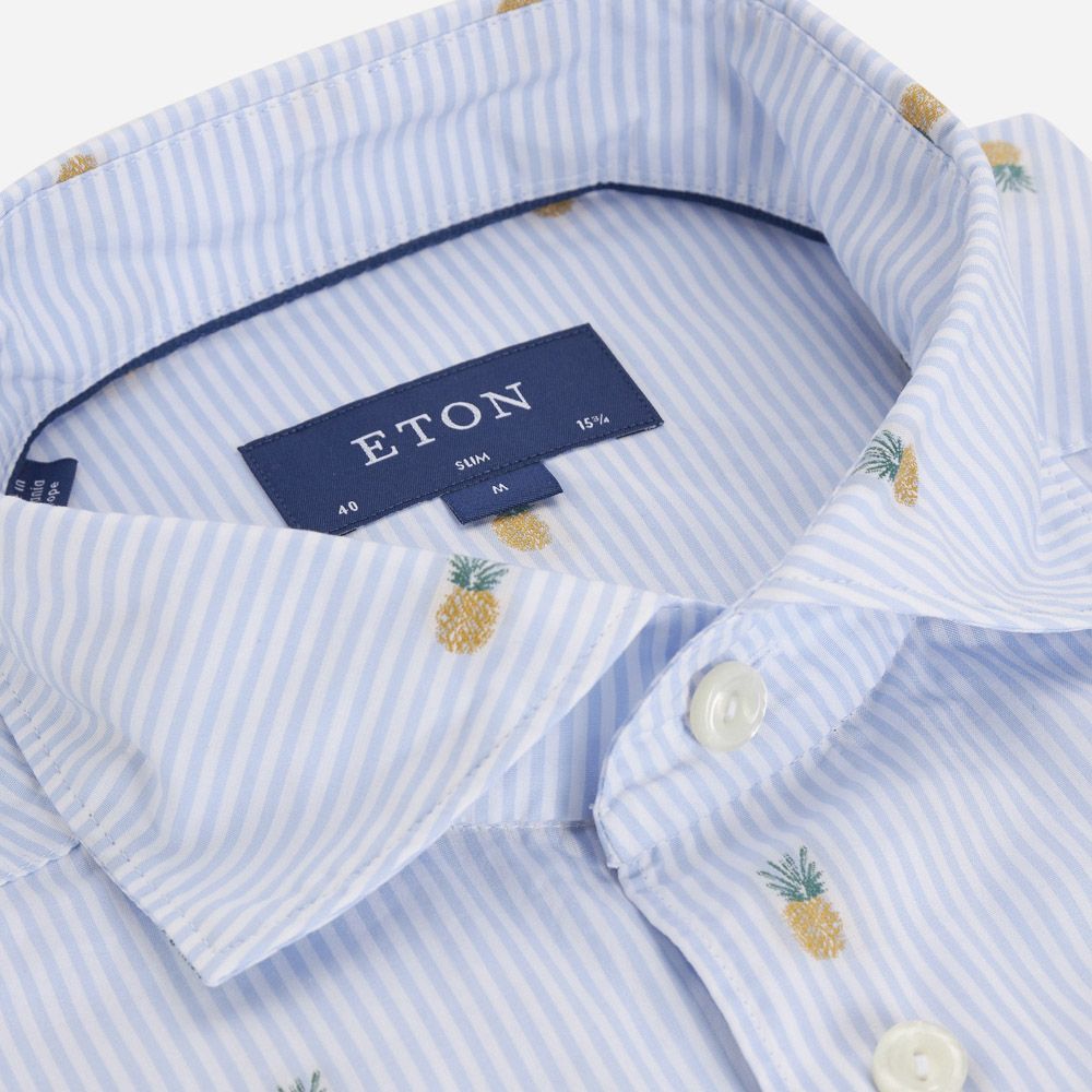 Contemporary Coupe Shirt - Light Blue Pinaple Fil