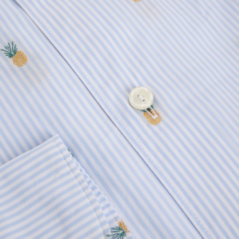 Contemporary Coupe Shirt - Light Blue Pinaple Fil