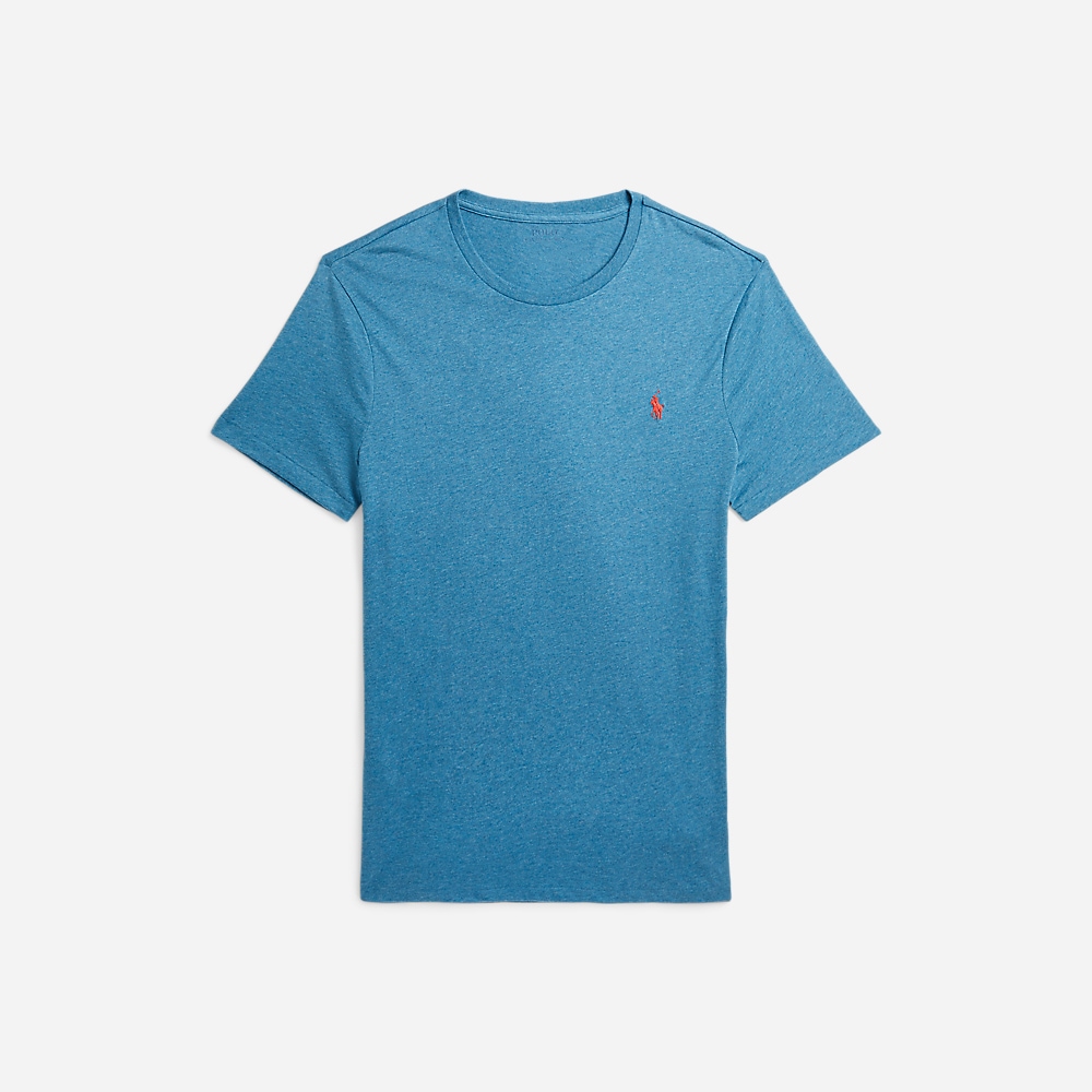 Custom Slim Fit Jersey Crewneck T-Shirt - Marine Heather