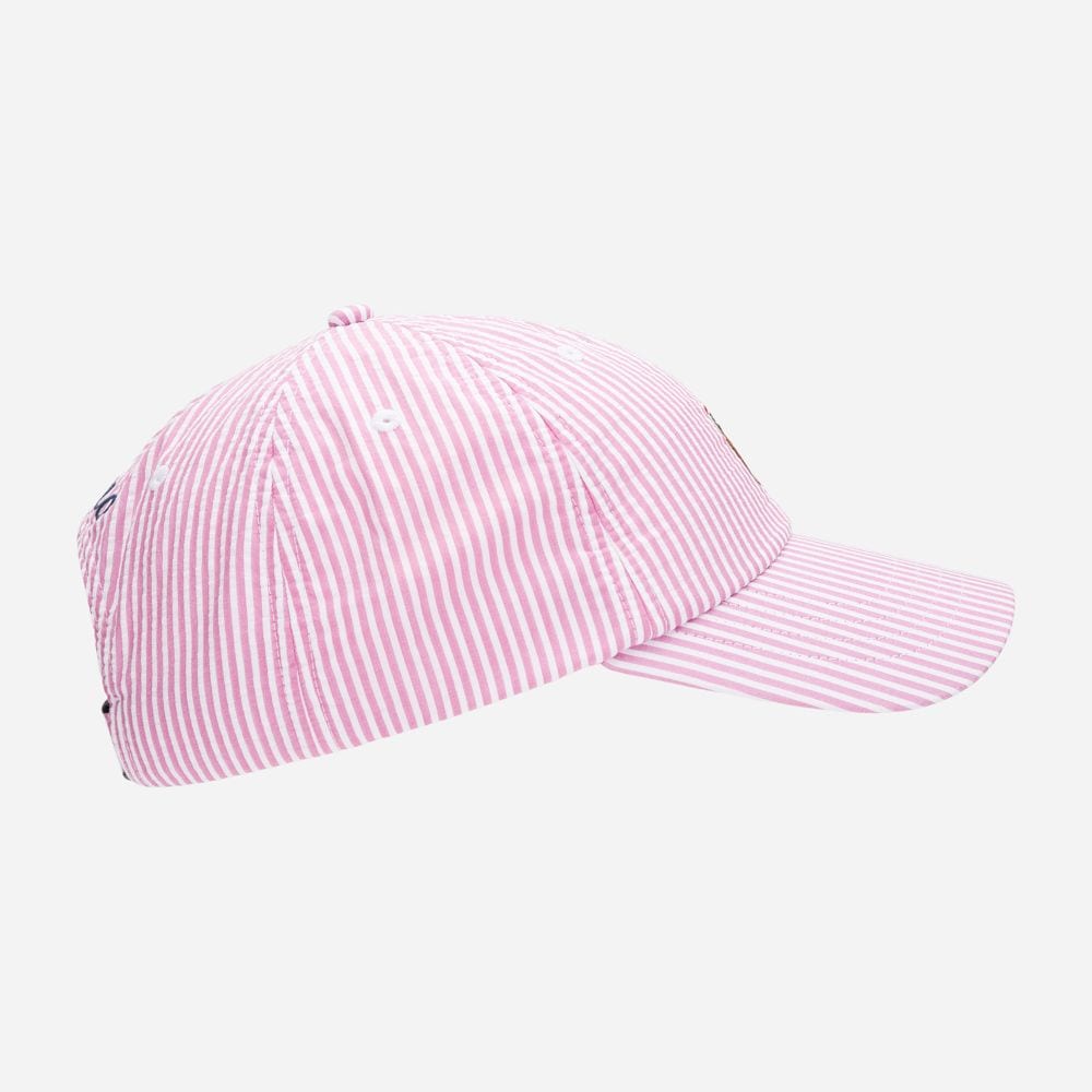 Cotton Seersucker Ball Cap - Pink Seersucker