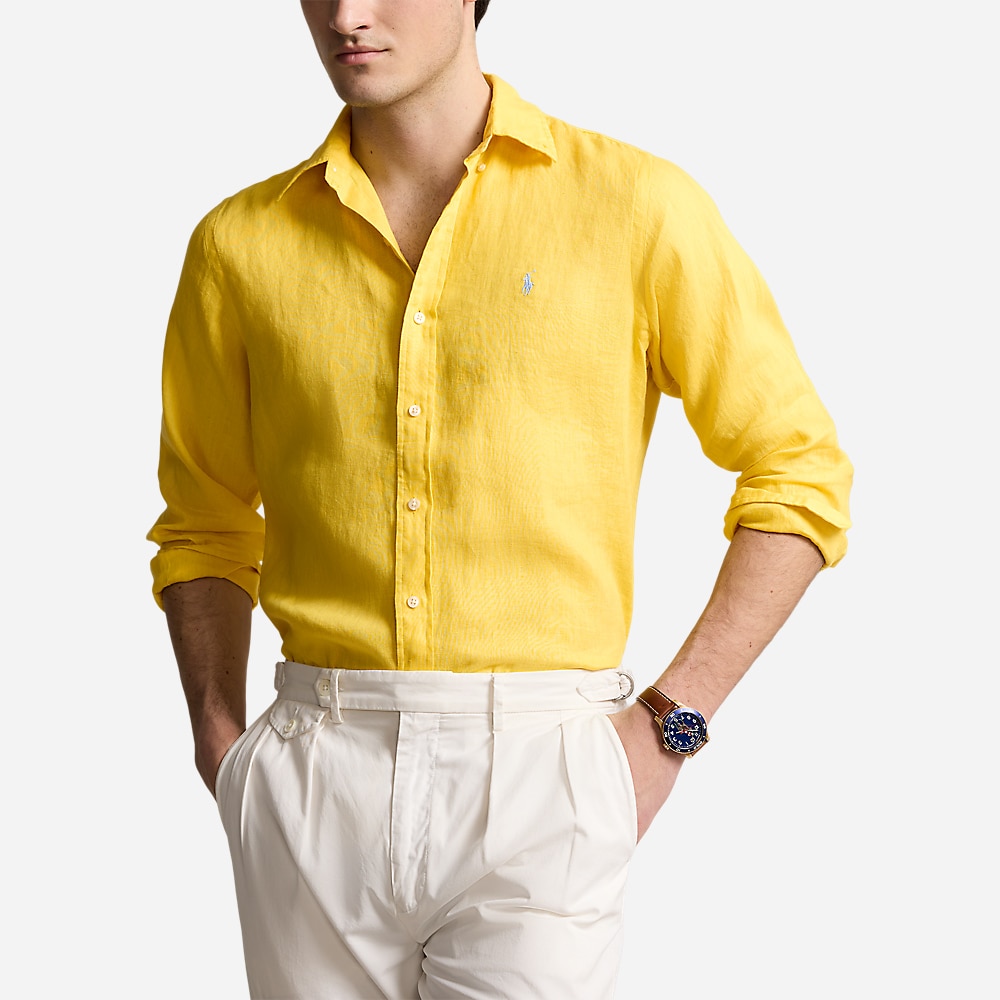 Custom Fit Linen Shirt - Sunfish Yellow