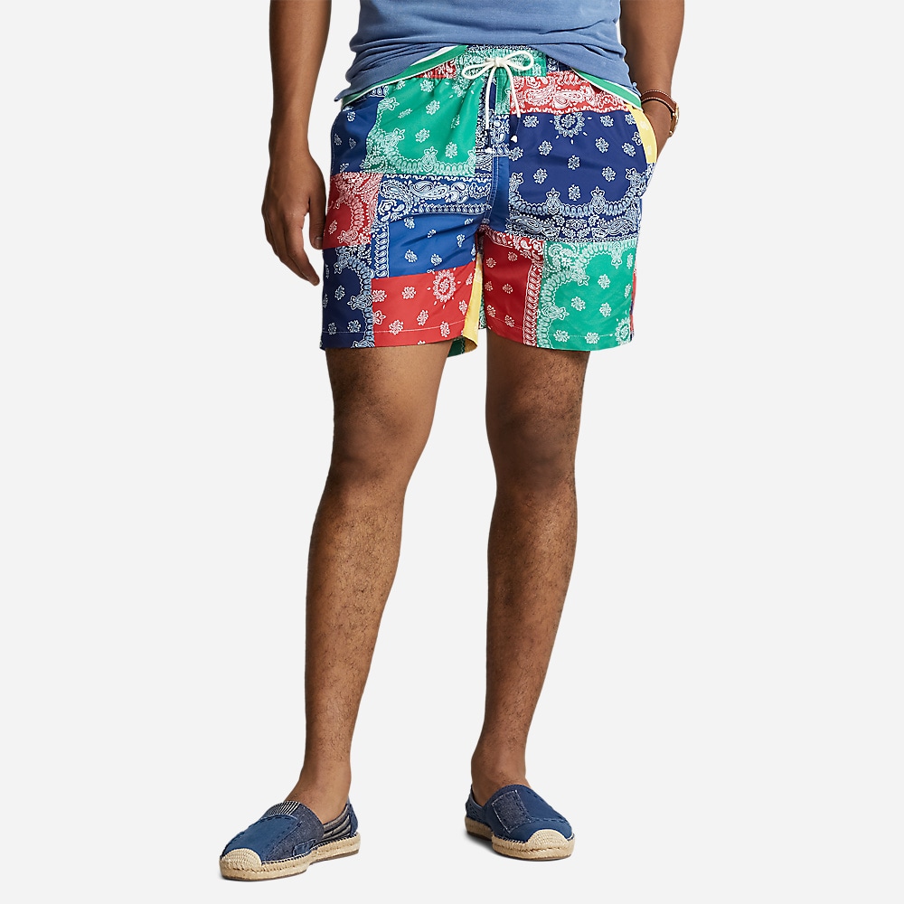 Traveler Classic Swim Trunk - Archival Bandana Patchwork
