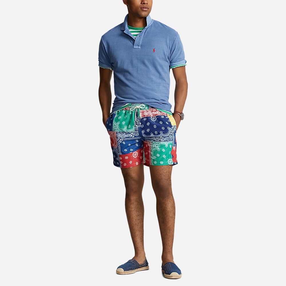 Traveler Classic Swim Trunk - Archival Bandana Patchwork