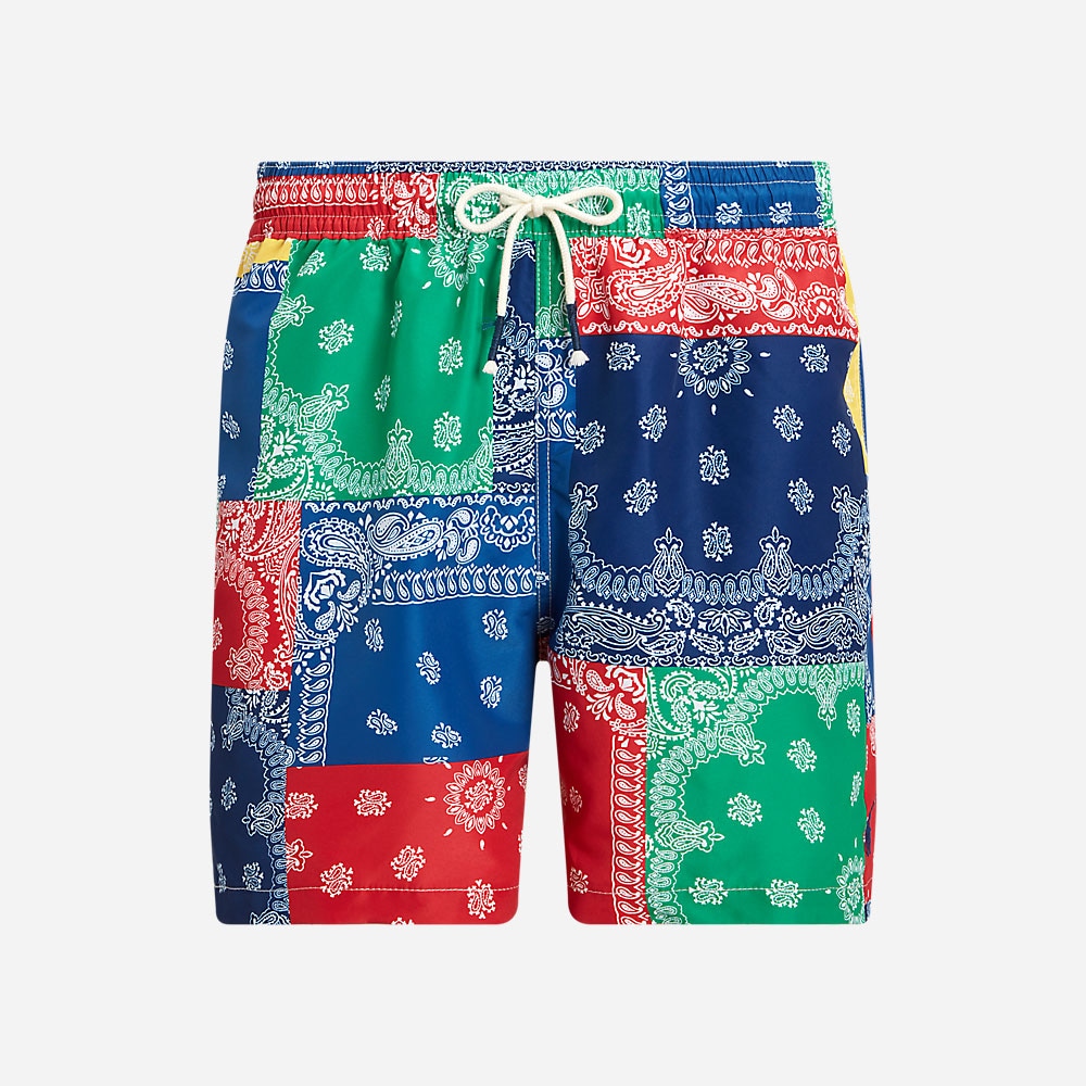Traveler Classic Swim Trunk - Archival Bandana Patchwork