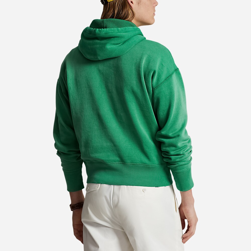 Vintage Fit Fleece Graphic Hoodie - Summer Emerald