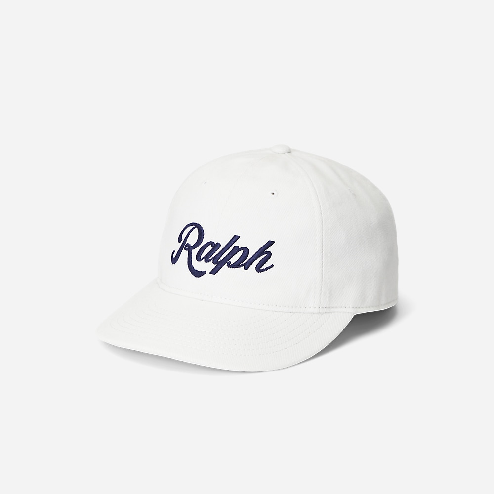 Appliquéd Twill Ball Cap - Deckwash White