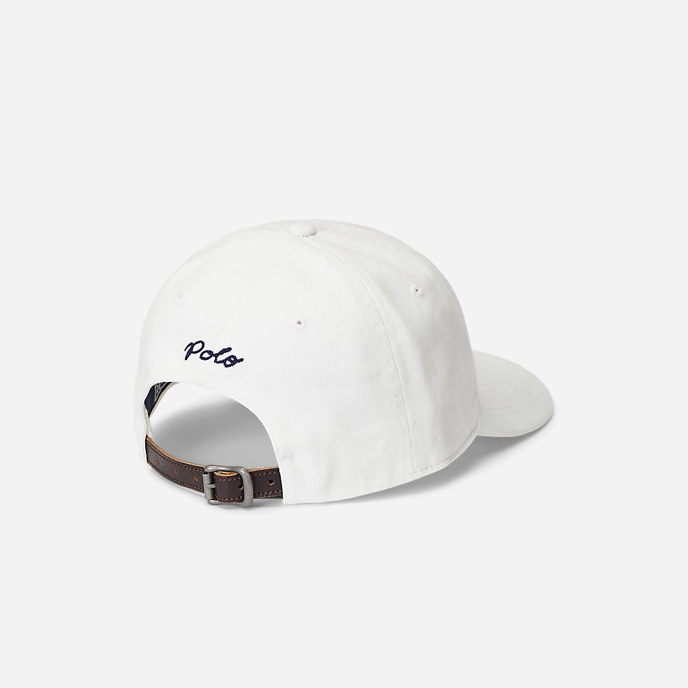 Appliquéd Twill Ball Cap - Deckwash White