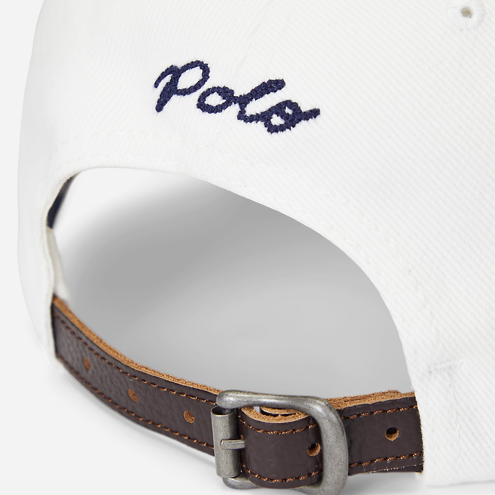 Appliquéd Twill Ball Cap - Deckwash White