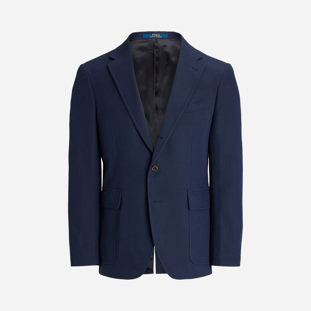 Polo Modern Herringbone Tweed Sport Coat - Navy