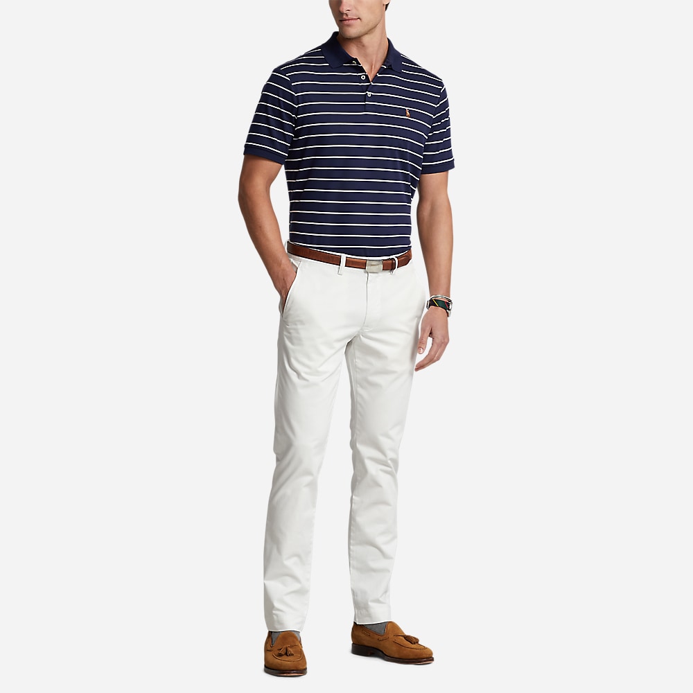 Stretch Slim Fit Washed Chino Pant - Deckwash White