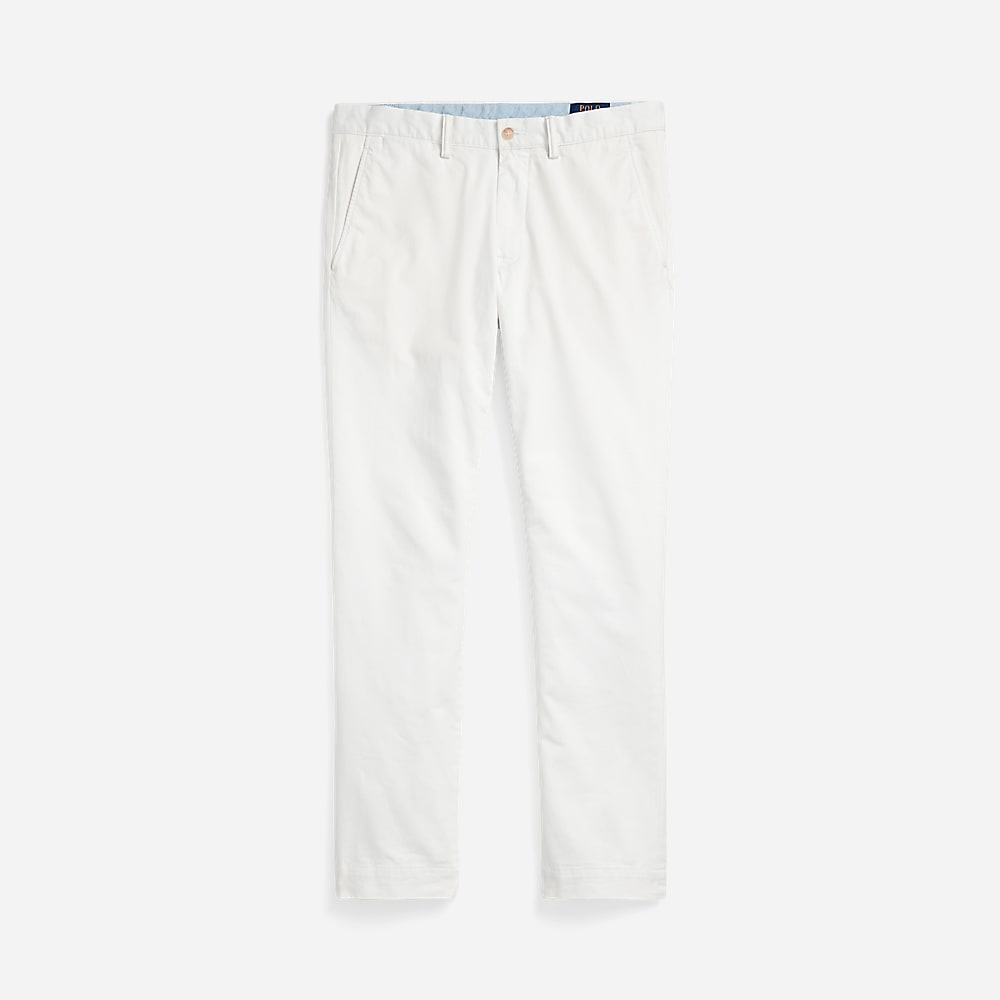 Stretch Slim Fit Washed Chino Pant - Deckwash White