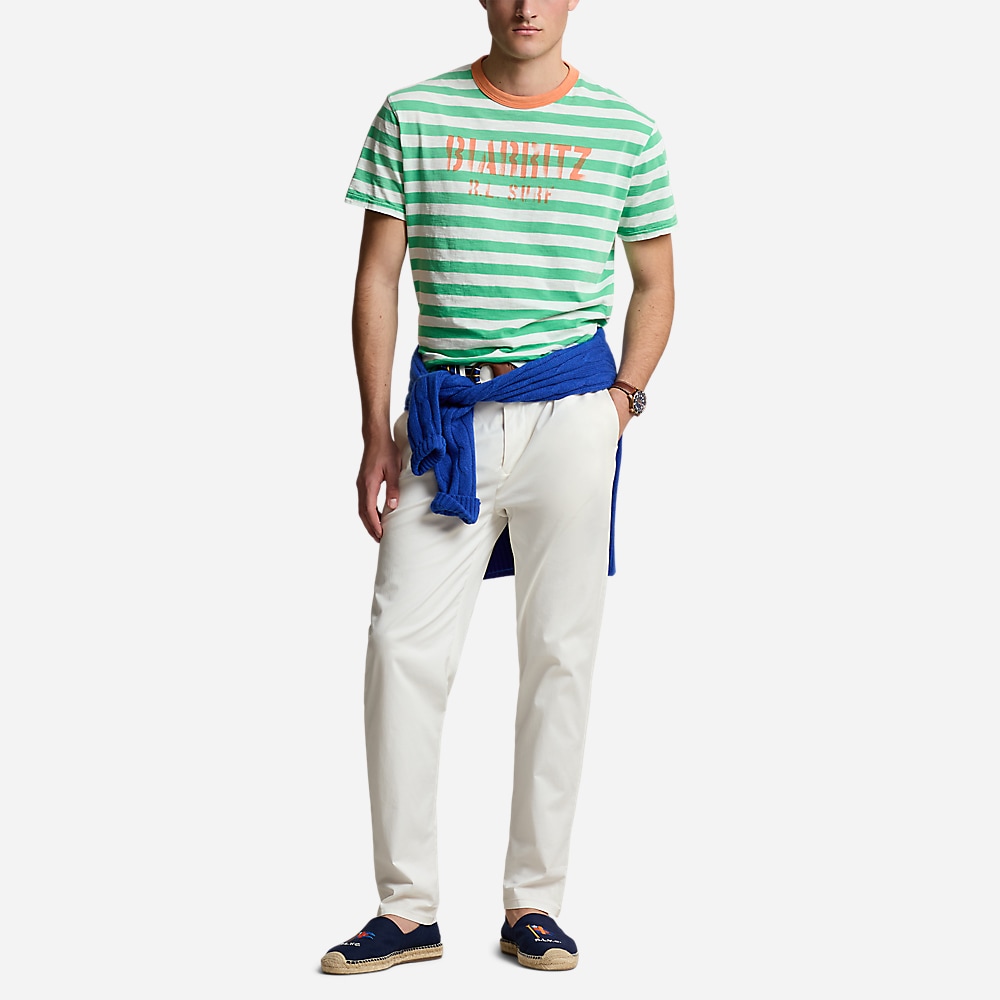 Classic Fit Striped Jersey T-Shirt - Summer Emerald Multi