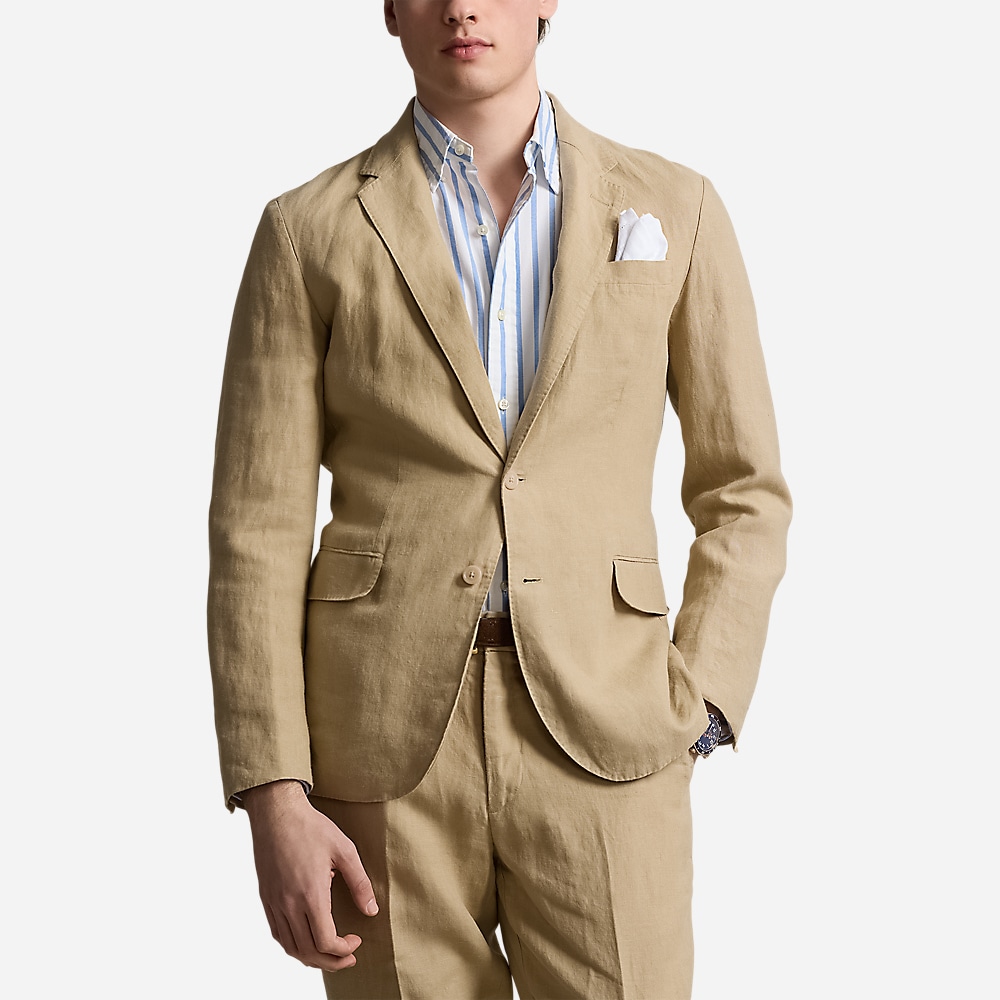 Polo Soft Modern Linen Suit Jacket - Coastal Beige