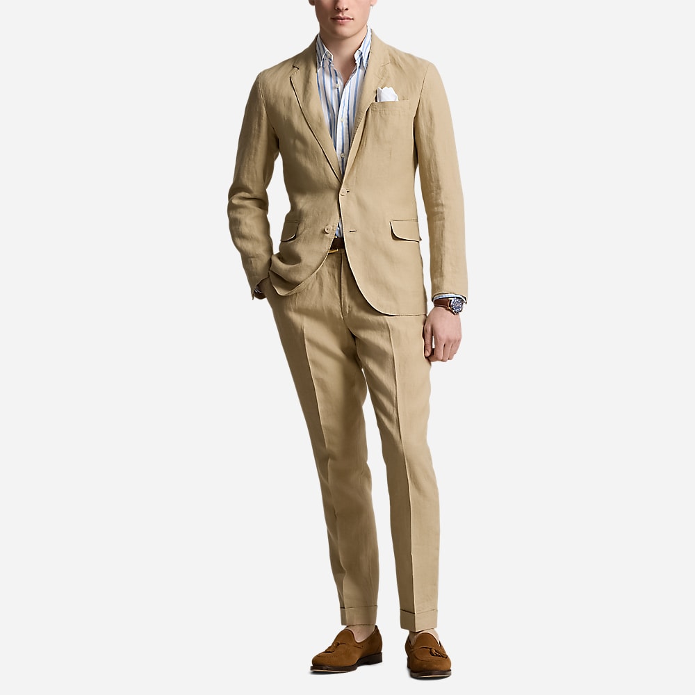 Polo Soft Modern Linen Suit Jacket - Coastal Beige