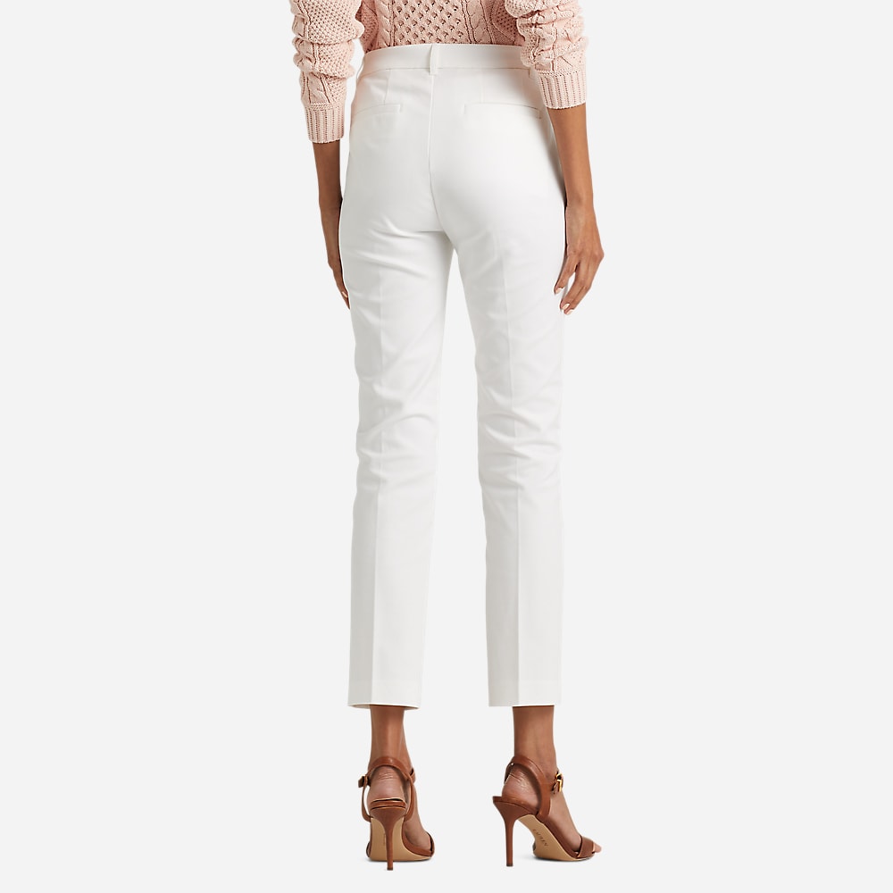 Double-Faced Stretch Cotto Pant - White