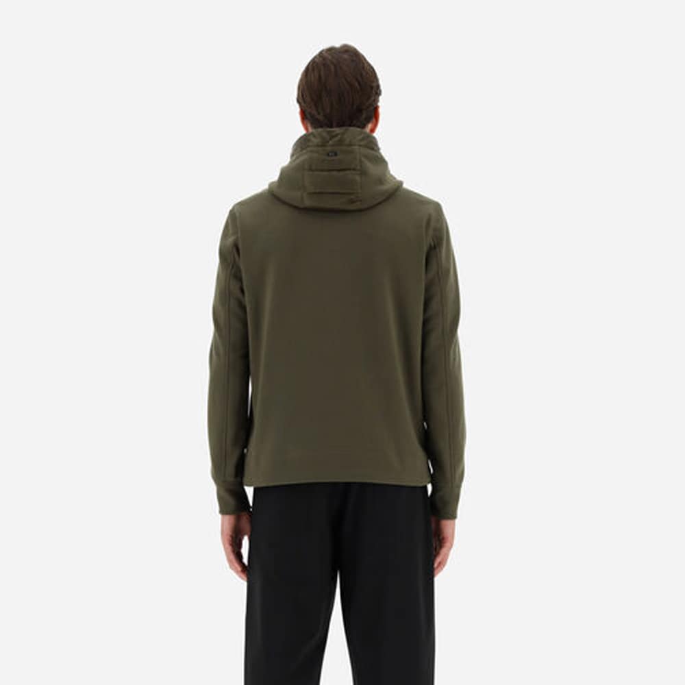 Ultralight Nylon & Fleece Bomber Jacket - Verde Militare