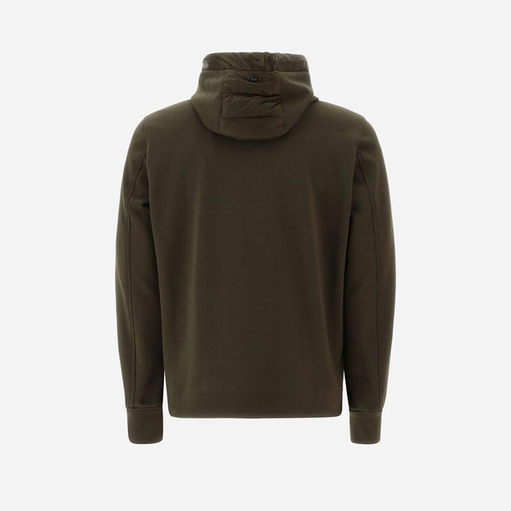 Ultralight Nylon & Fleece Bomber Jacket - Verde Militare