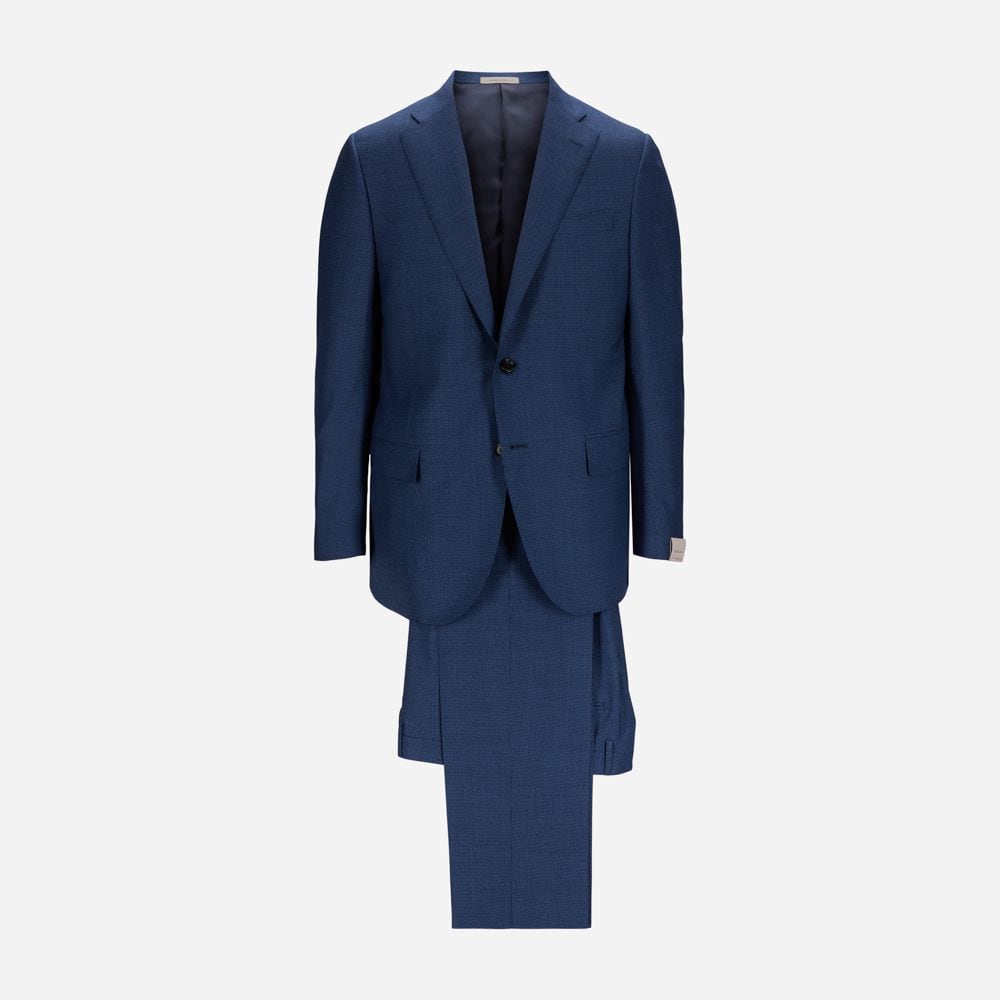 Suit Wool Dogtooth - Blue