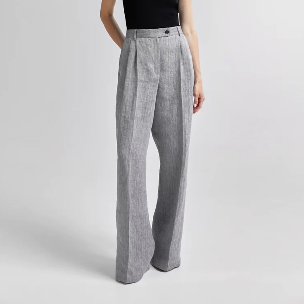Gytta Trousers - Black Herringbone