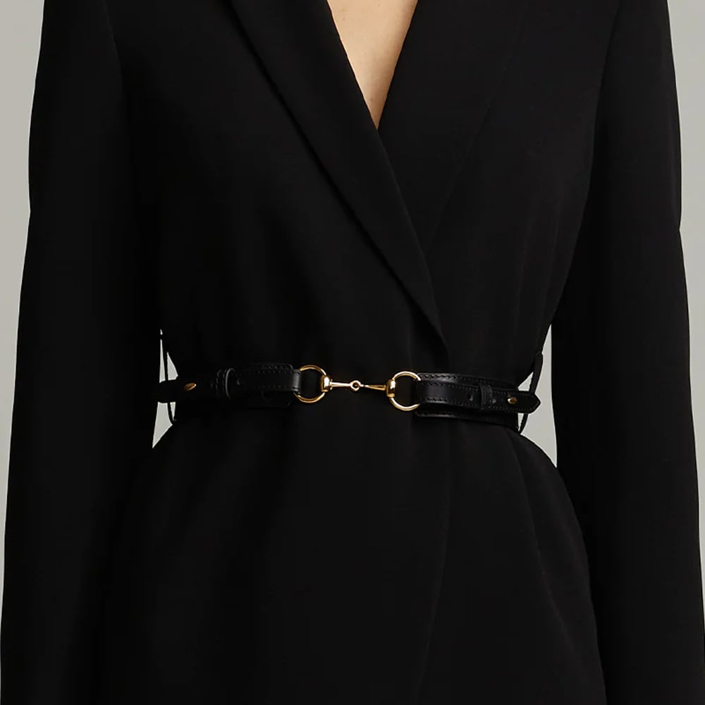 Gadia Belt - Black  - Golden Details