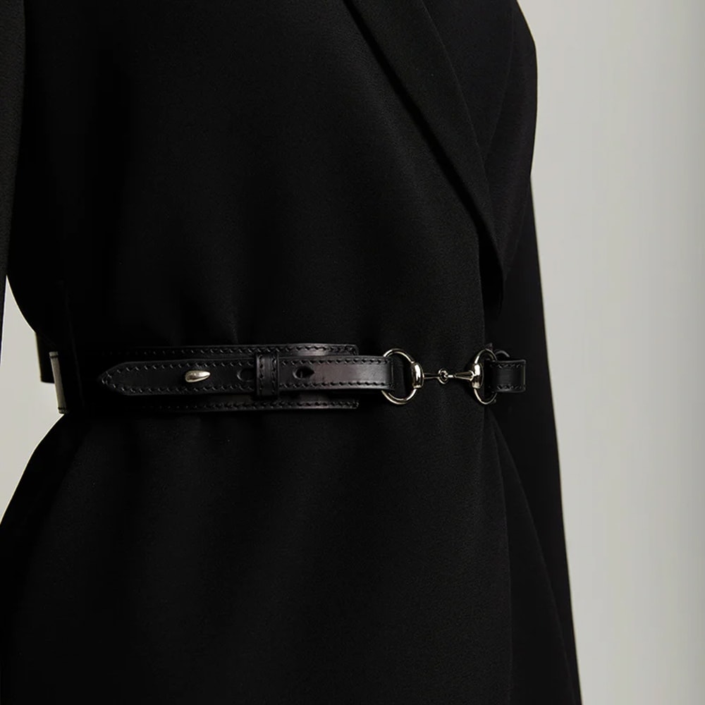 Gadia Belt - Black - Silver Details