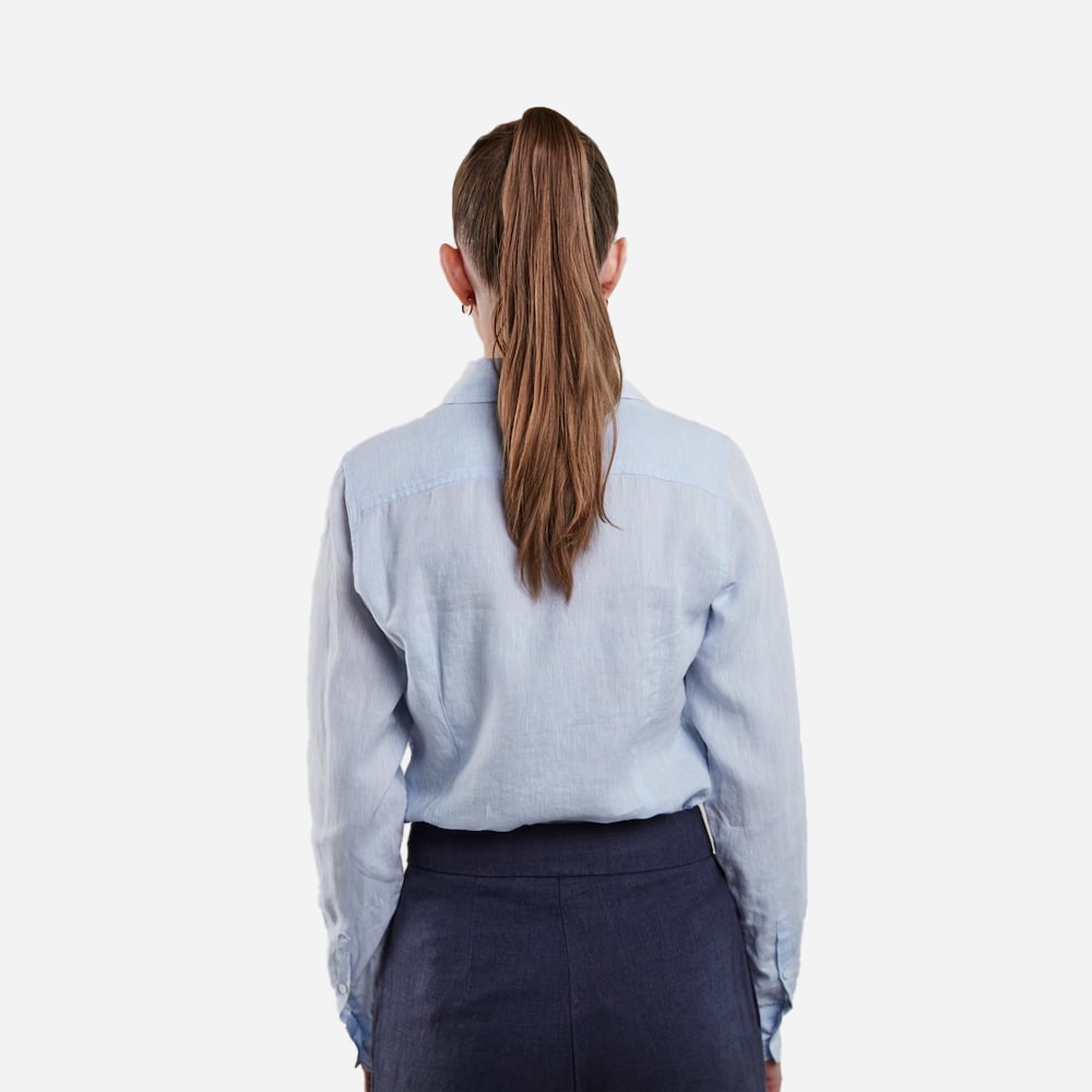 Sofie Linen Shirt - Light Blue