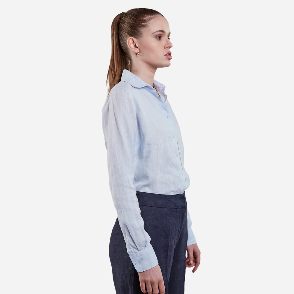 Sofie Linen Shirt - Light Blue