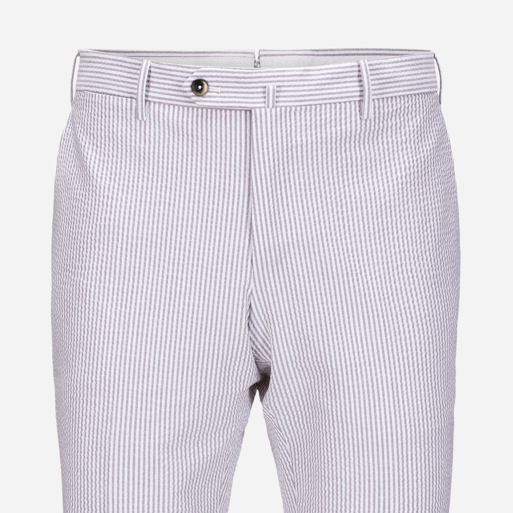 Seersucker Pant - Beige Stripes