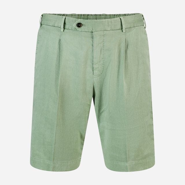 Jogger Linen-Cotton Shorts - Lime