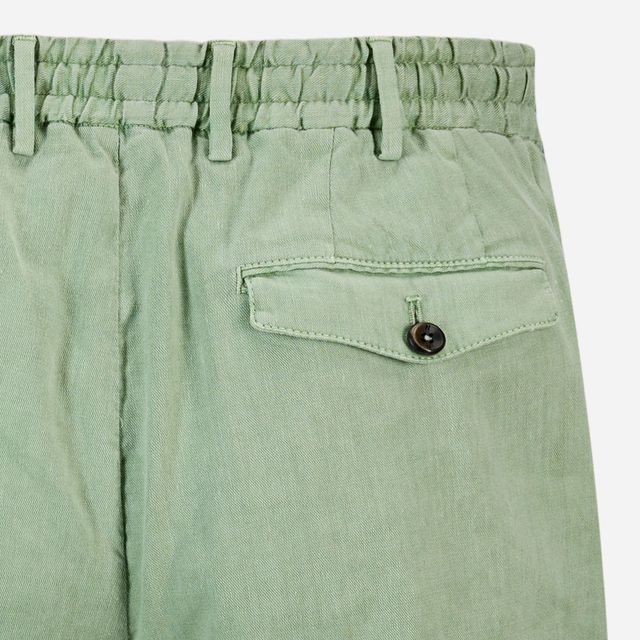 Jogger Linen-Cotton Shorts - Lime