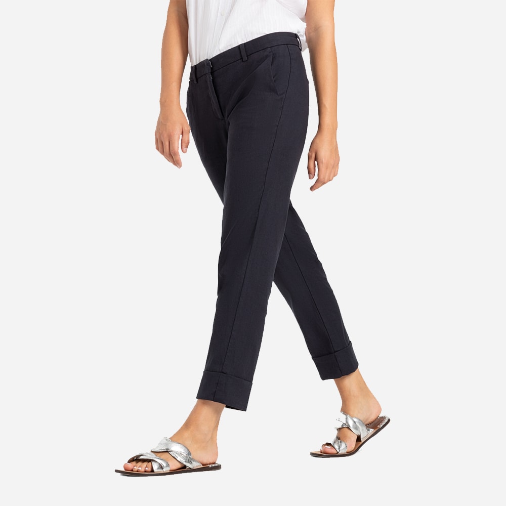 Krystal Linen - Black-Blue