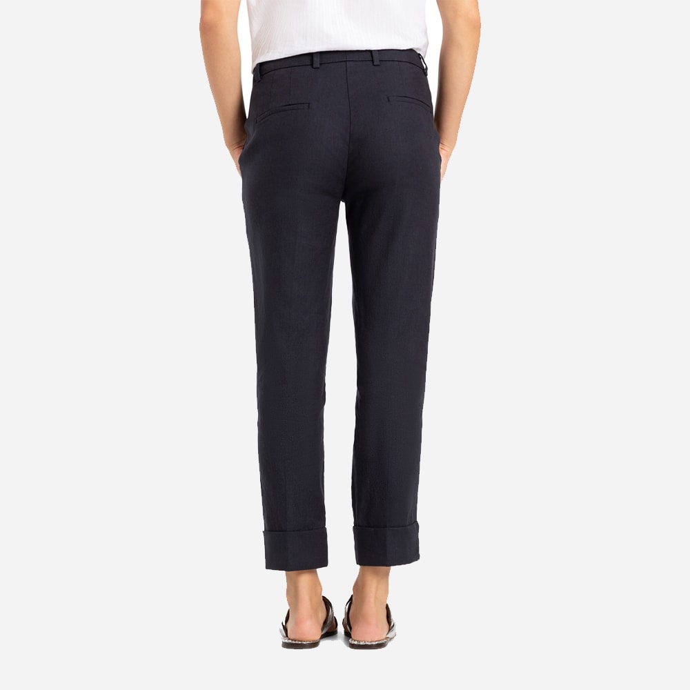 Krystal Linen - Black-Blue