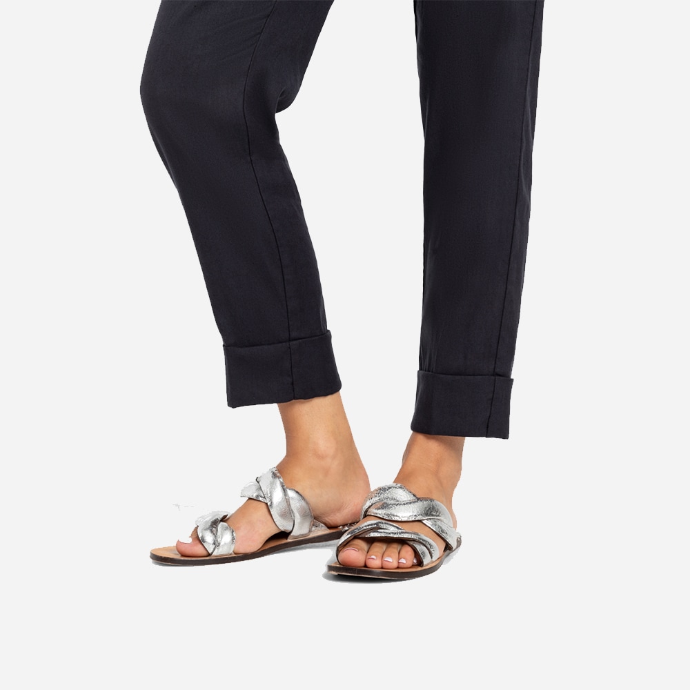 Krystal Linen - Black-Blue