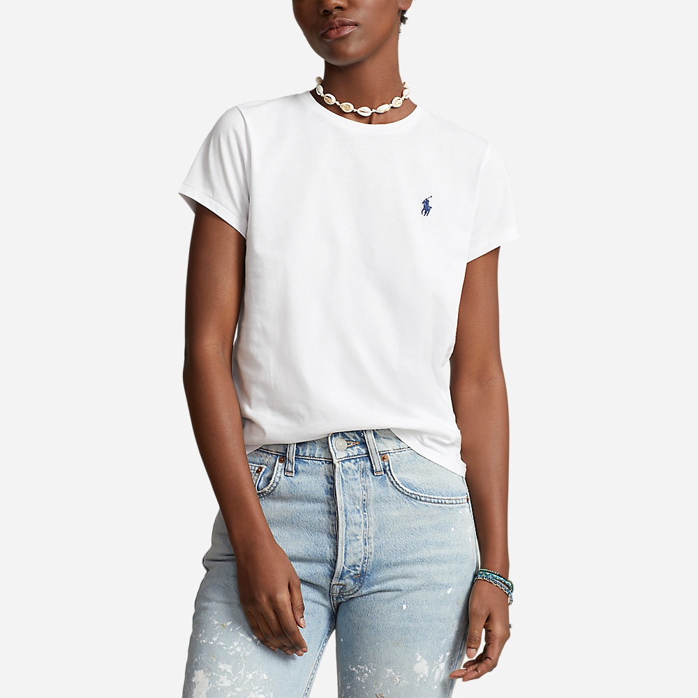Cotton Jersey Crewneck Tee - White