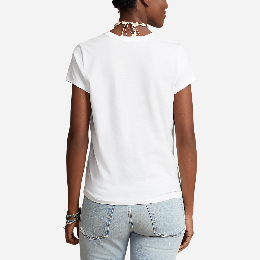 Cotton Jersey Crewneck Tee - White