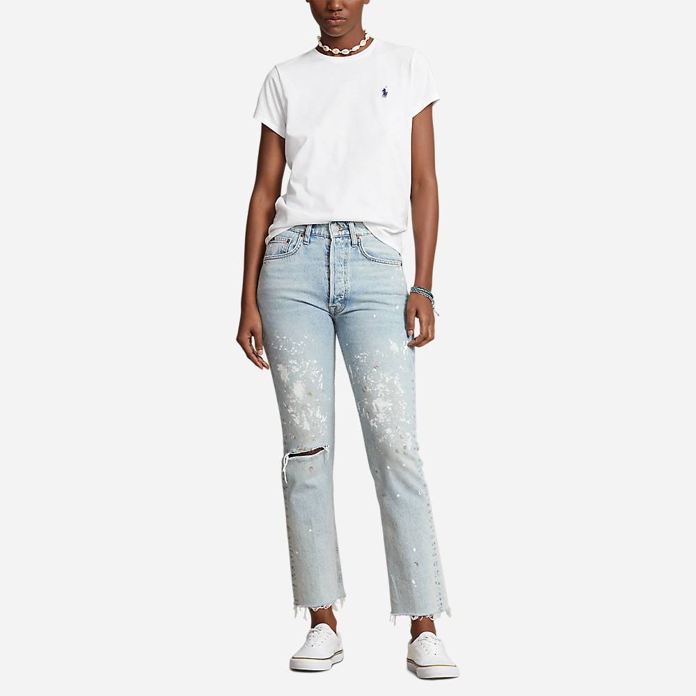 Cotton Jersey Crewneck Tee - White